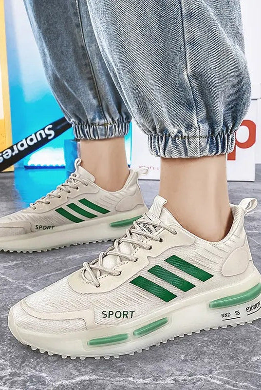 Air Cushion Sports Shoes Men Lace-up Sports Sneakers Outdoor Breathable Casual Shoes Walking