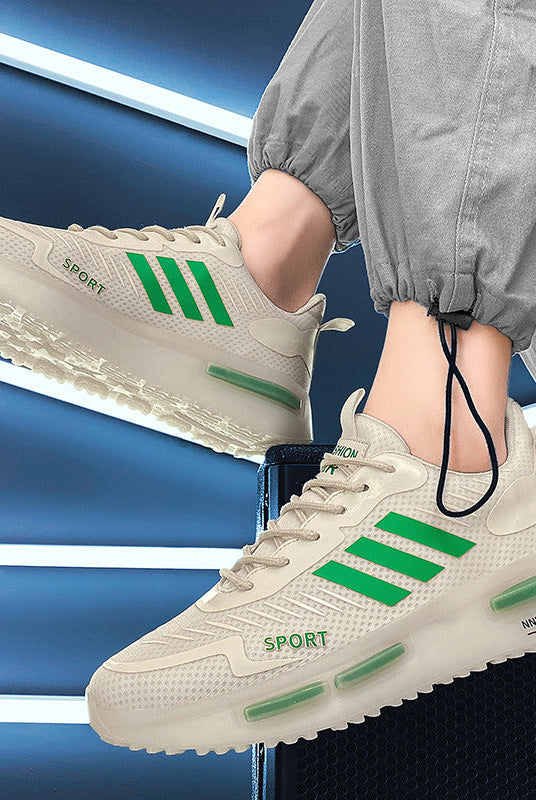 Air Cushion Sports Shoes Men Lace-up Sports Sneakers Outdoor Breathable Casual Shoes Walking