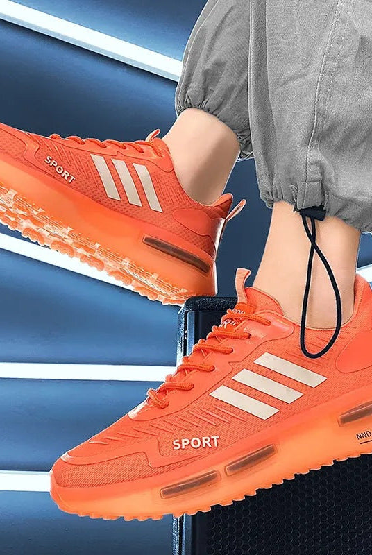 Air Cushion Sports Shoes Men Lace-up Sports Sneakers Outdoor Breathable Casual Shoes Walking