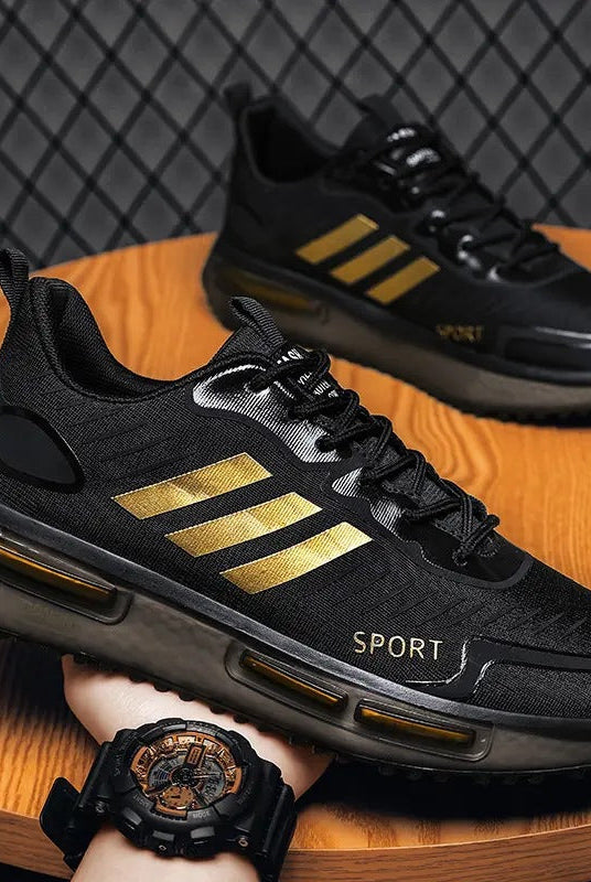 Air Cushion Sports Shoes Men Lace-up Sports Sneakers Outdoor Breathable Casual Shoes Walking