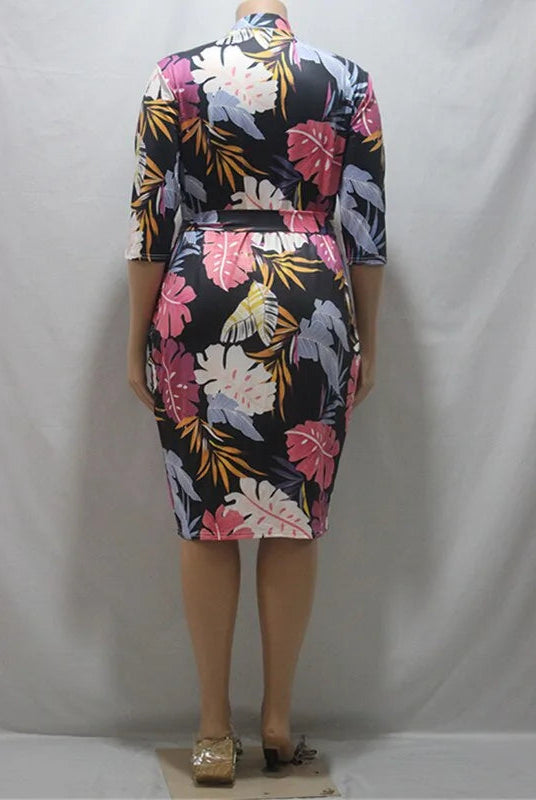 Autumn Women Printed Bodycon Dress