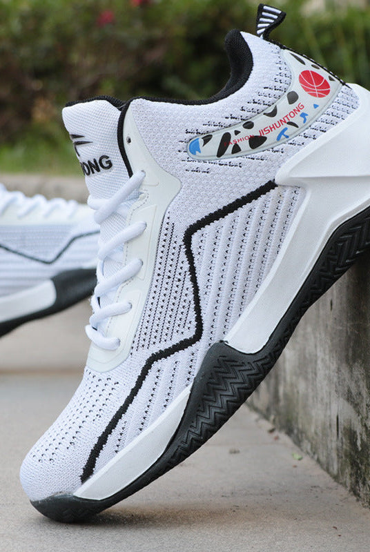 Basketball Shoes High Top Flying Woven Sneakers Breathable