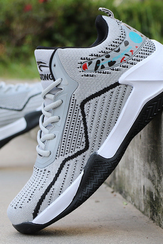 Basketball Shoes High Top Flying Woven Sneakers Breathable
