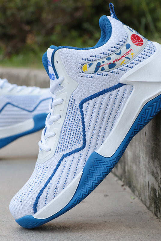 Basketball Shoes High Top Flying Woven Sneakers Breathable