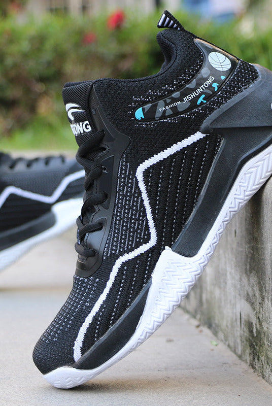 Basketball Shoes High Top Flying Woven Sneakers Breathable