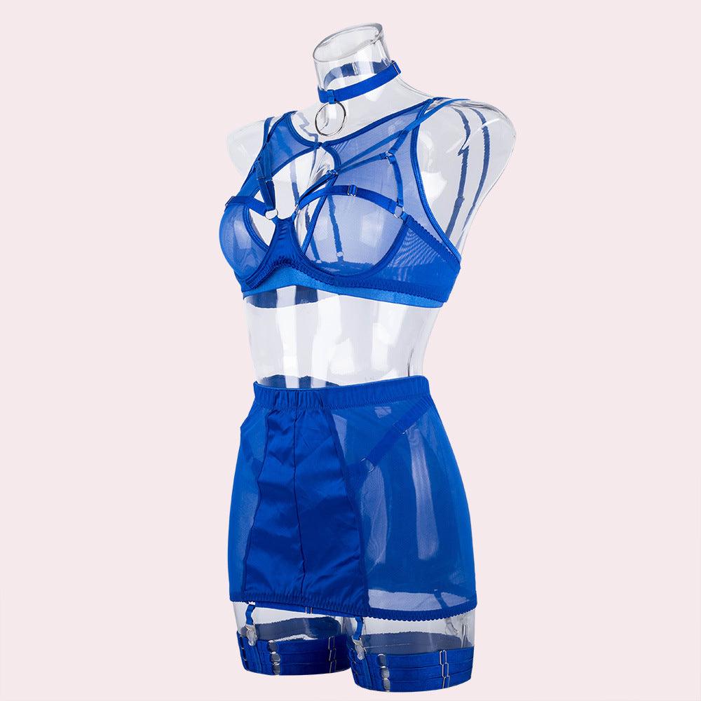 Body Shaper Mesh Underwire Split Underwear Set