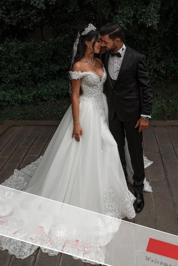 Bridal Lace Detachable Wedding Dress