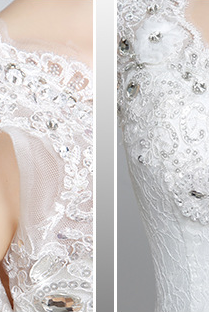 Bride wedding wedding Korean fashion Princess trailing wedding dress new lace strap wedding dress