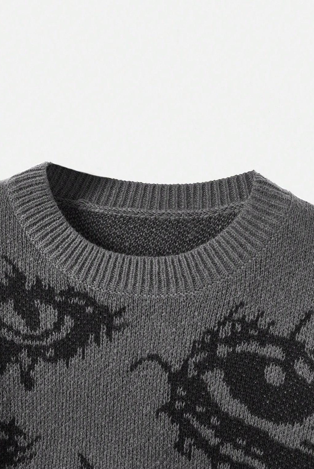 Cool Contrast Color Top All-matching Knitted Sweater