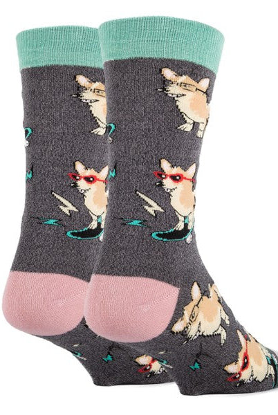 Corgi Boi - Men's Cotton Crew Funny Socks