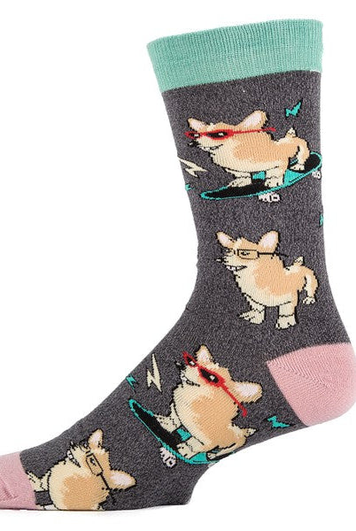 Corgi Boi - Men's Cotton Crew Funny Socks