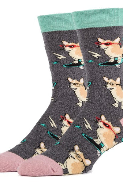 Corgi Boi - Men's Cotton Crew Funny Socks