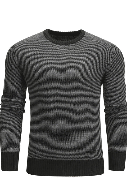 Cotton Spliced Pullovers Sweater Men Casual Warm O-neck Mens Knitted Sweater Winter Fashion Sweaters
