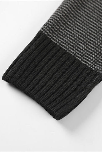 Cotton Spliced Pullovers Sweater Men Casual Warm O-neck Mens Knitted Sweater Winter Fashion Sweaters