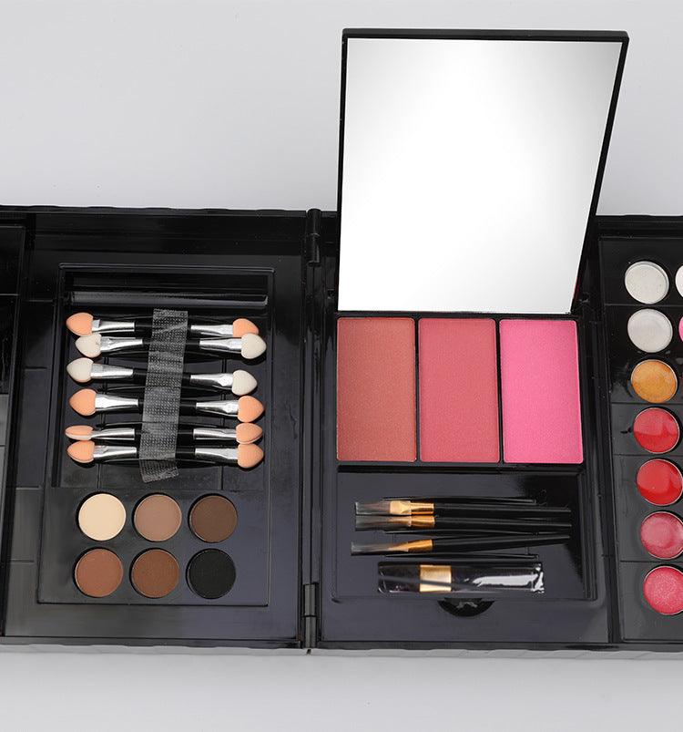 "Cross-border Makeup Set: 177 colors for eyes, blush, lips—versatile and vibrant."