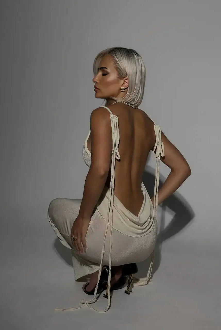 Elegant Backless Bodycon Dress