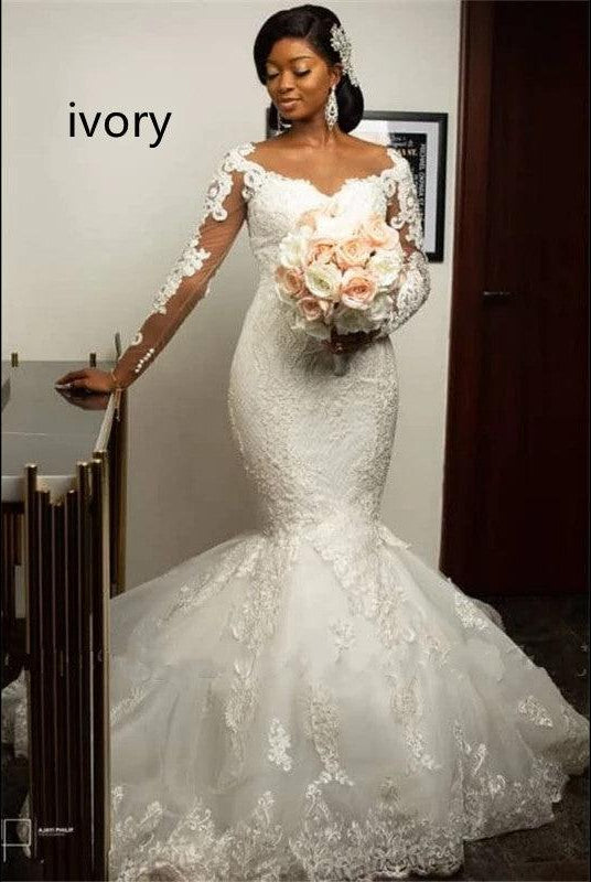 Fashion African Mermaid Wedding Dresses