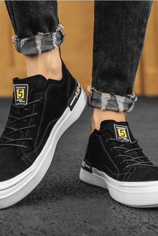 Fashion Breathable Leather Casual Sneakers For Men