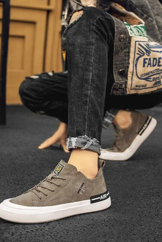 Fashion Breathable Leather Casual Sneakers For Men