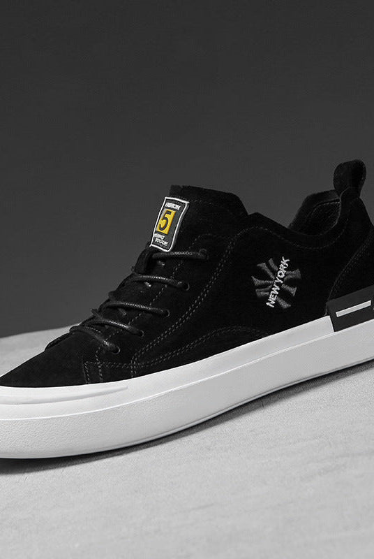 Fashion Breathable Leather Casual Sneakers For Men