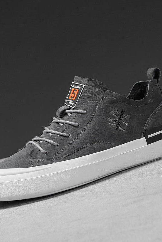 Fashion Breathable Leather Casual Sneakers For Men