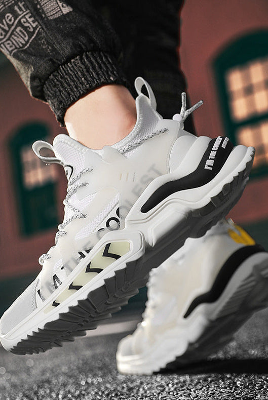 Fashion Sneakers High Top Sport Running Athletic Tennis Walking Shoes Men