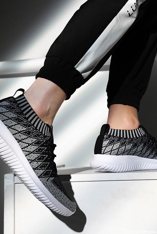 Flying Woven Men's Casual Breathable Running Sneakers Men