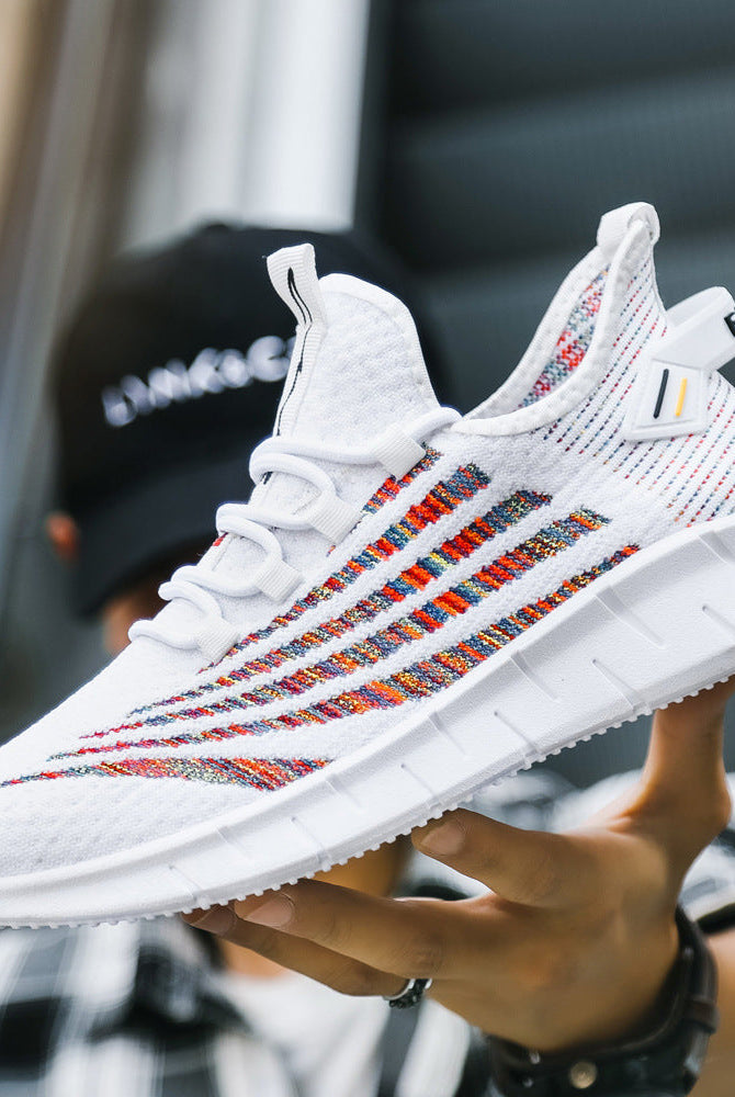 Flying woven sneakers for men and women leisure