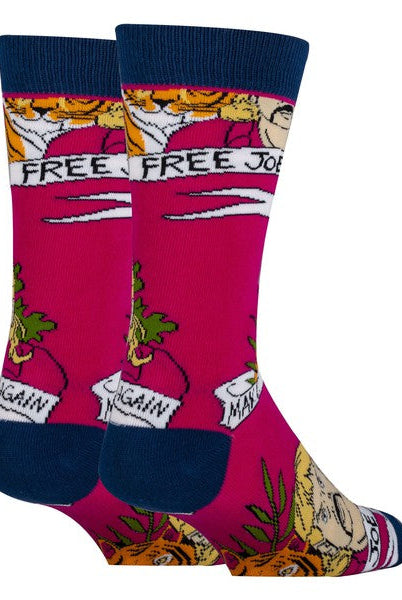 Free Joe - Men's Cotton Crew Funny Socks