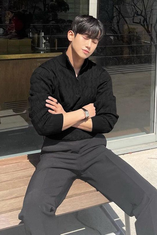 Half Turtleneck Zipper High-grade Lazy Pullover Long Sleeve Sweater
