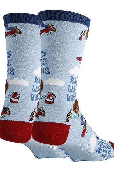 Happy Little Dreams - Mens Crew Socks