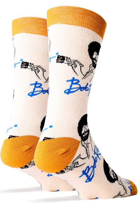 It's Bob Ross - Men's Cotton Crew Funny Socks