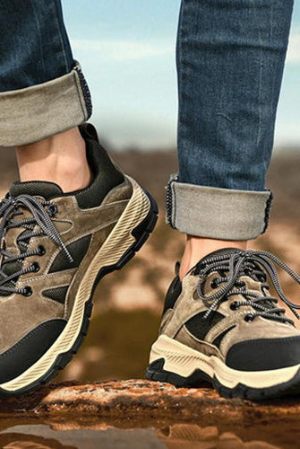 Lace-up Sneakers For Men Casual Breathable Outdoor Hiking Running Sports Shoes