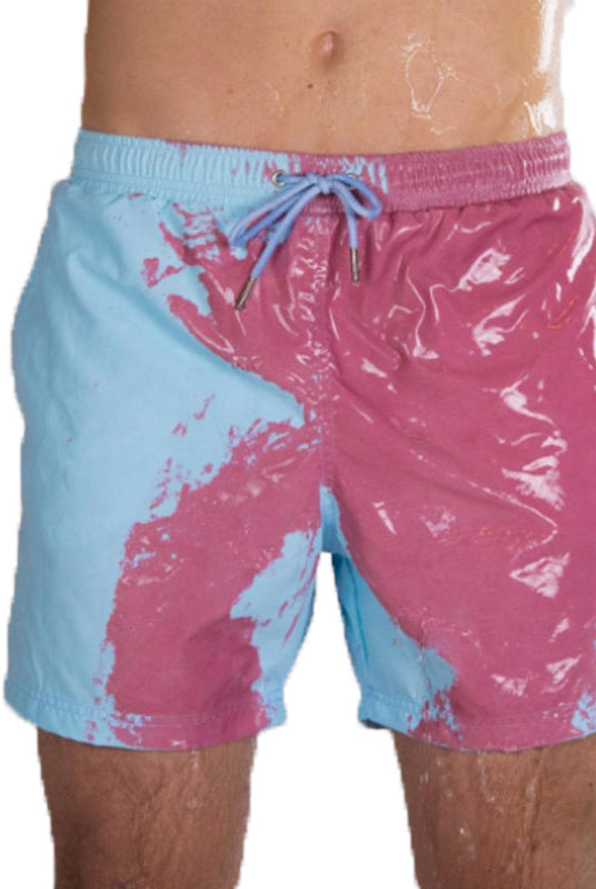 Magical Change Color Beach Shorts Summer Men Swimming Trunks Swimwear Swimsuit Quick Dry bathing shorts Beach Pant