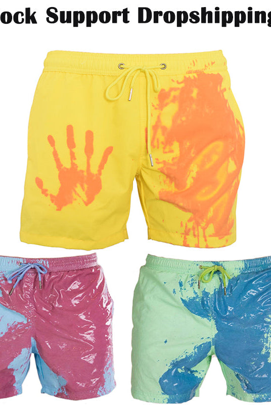 Magical Change Color Beach Shorts Summer Men Swimming Trunks Swimwear Swimsuit Quick Dry bathing shorts Beach Pant