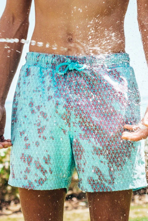 Magical Change Color Beach Shorts Summer Men Swimming Trunks Swimwear Swimsuit Quick Dry bathing shorts Beach Pant