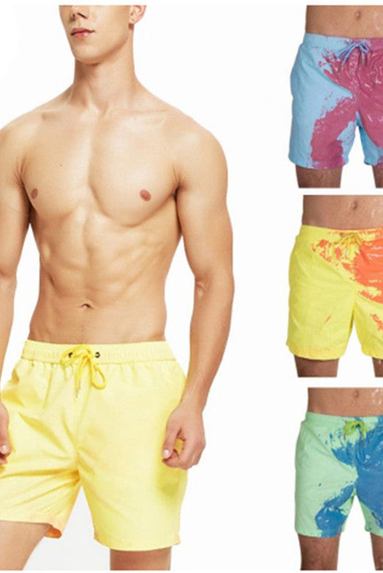 Magical Change Color Beach Shorts Summer Men Swimming Trunks Swimwear Swimsuit Quick Dry bathing shorts Beach Pant