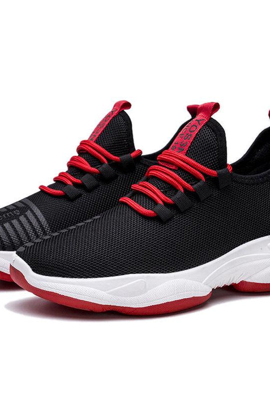 Men Sneakers Black White Sports Shoes