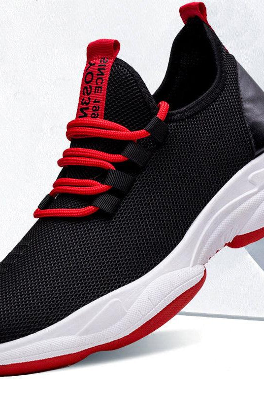 Men Sneakers Black White Sports Shoes
