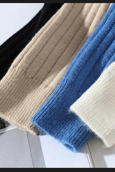 Men's Fashion Casual Solid Color Twisted Sweater
