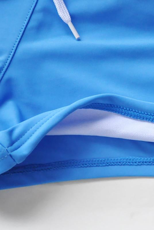 Men's Fashion Fit Front Stripe Pocket Quick Dry Nylon Hot Spring Swim Shorts