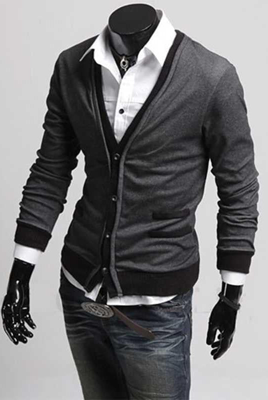 Men's Fashion Jacket New Men Cardigan Sweaters Fashion Wool