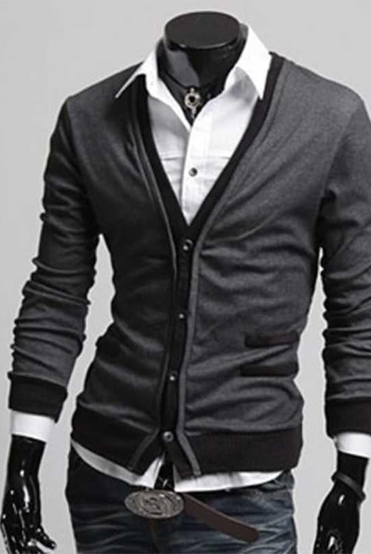 Men's Fashion Jacket New Men Cardigan Sweaters Fashion Wool