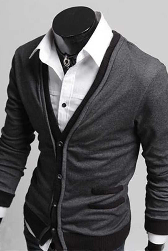 Men's Fashion Jacket New Men Cardigan Sweaters Fashion Wool