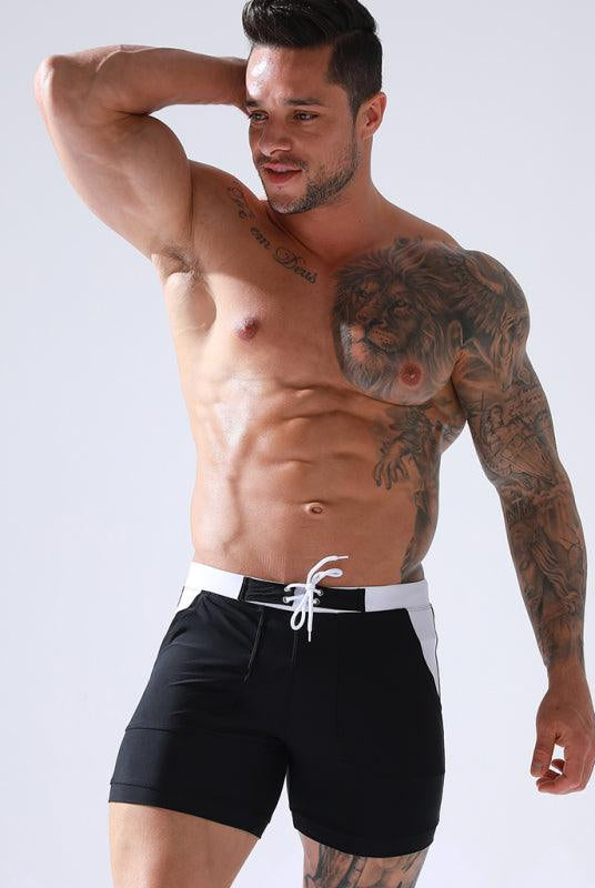 Men's Pocket Lined Tethered Swim Shorts