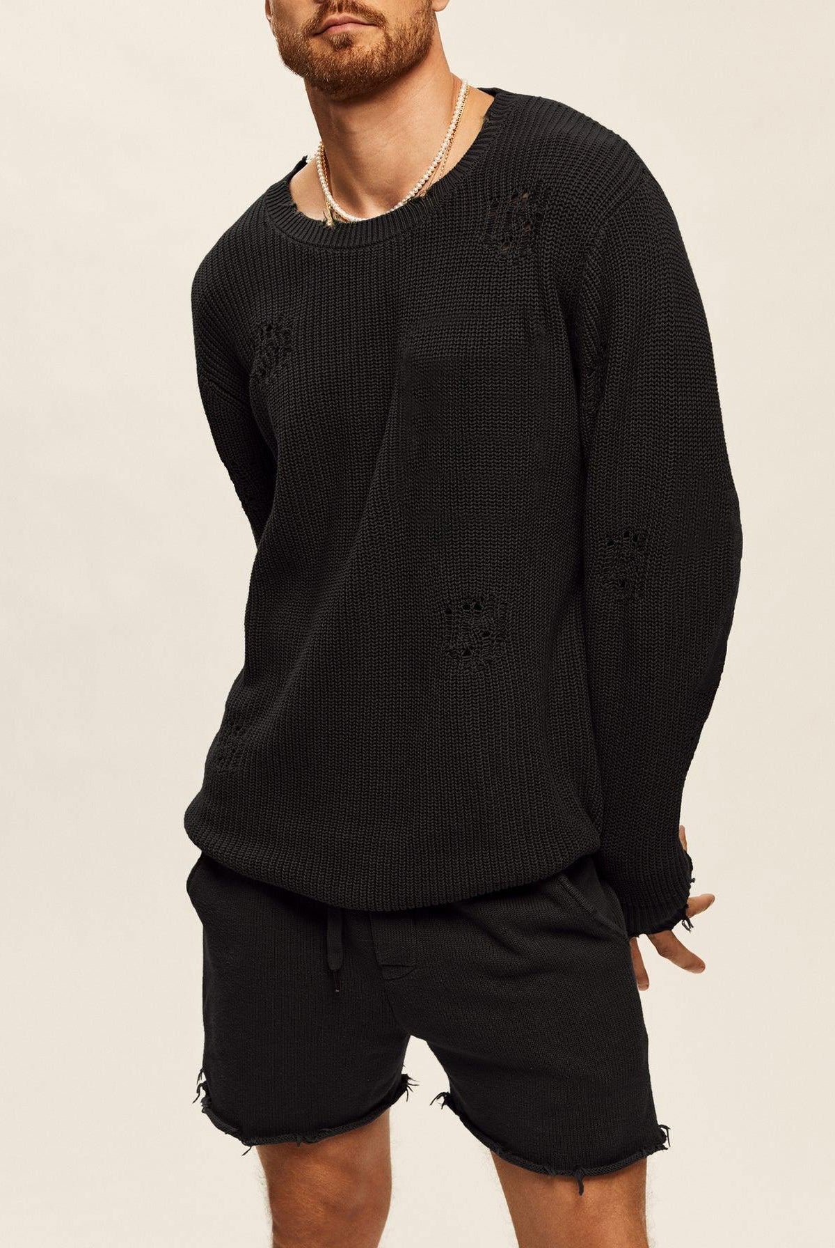 Men's Round Neck Knitted Sweater