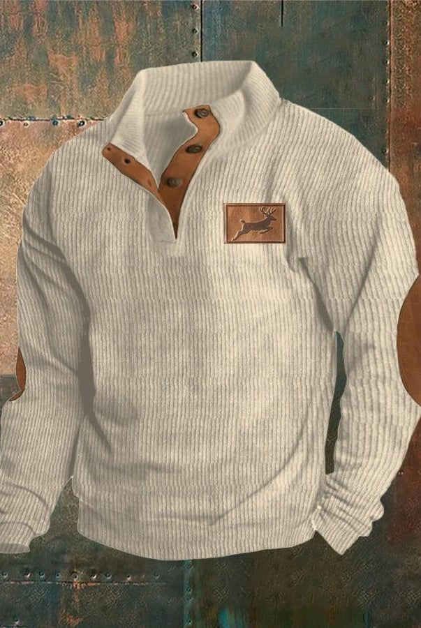 Men's Sweater Henley Shirt Digital Printing