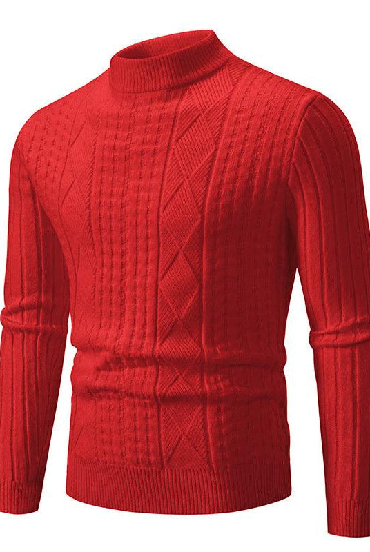 Men's Sweater Woven Casual Sweater Pullover Sweater Bottoming Shirt