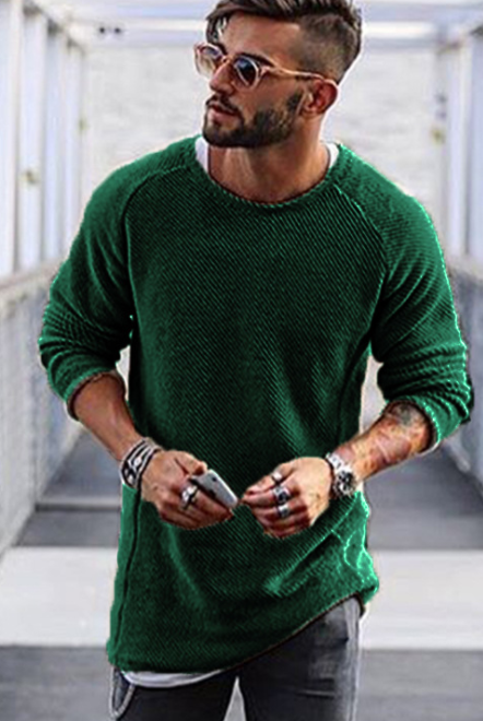 Men's Sweaters, Round Neck Long Sleeves, Bottoming Shirts, Sweaters