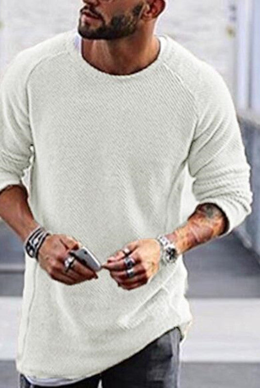 Men's Sweaters, Round Neck Long Sleeves, Bottoming Shirts, Sweaters